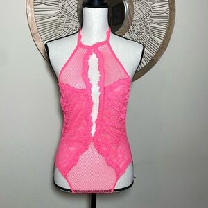 Victoria's Secret NEON PINK TEDDY  size large